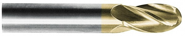 1/2" 4-Flute Solid Carbide Ball End Mill, AlTiN - Hertel EM99924533