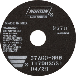 6 x 1/32" 60-Grit Aluminum Oxide Grinding & Cutoff Wheel - Norton 66252822958