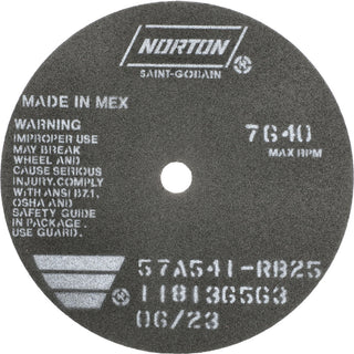 6 x 1/16" 54-Grit Aluminum Oxide Grinding & Cutoff Wheel - Norton 66252822970