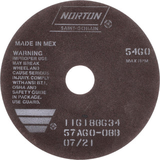 7 x 1/32" 60-Grit Aluminum Oxide Grinding & Cutoff Wheel - Norton 66252922986