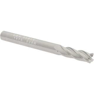 3/16" 4-Flute Solid Carbide Corner Radius End Mill - SGS 38011