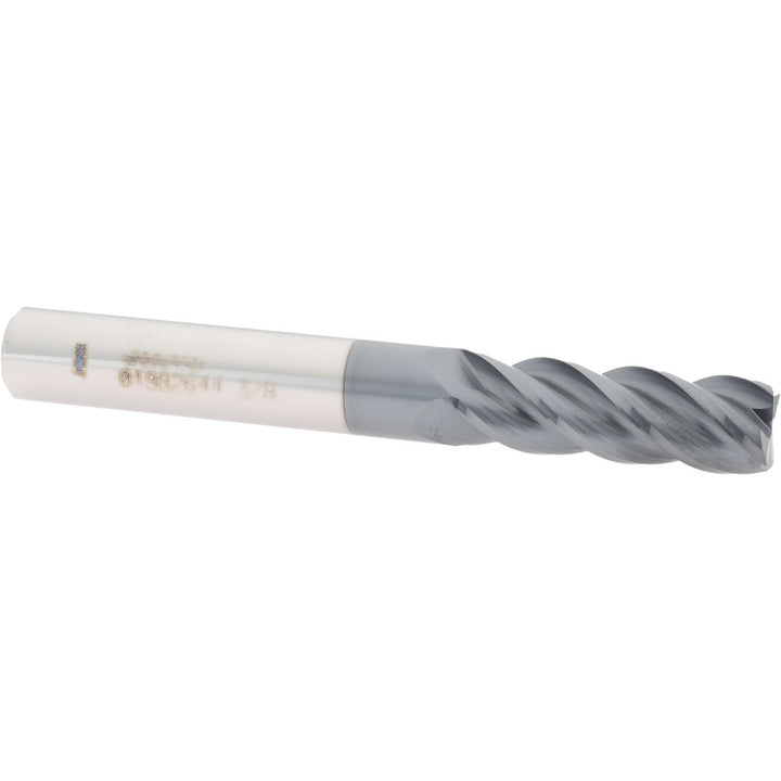 3/8" 4-Flute Solid Carbide Square End Mill, AlTiN - Accupro 12183066