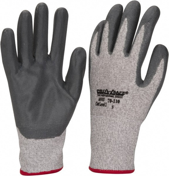 Small Black; Gray Dyneema Cut Resistant Gloves - PRO-SAFE 70-110-S