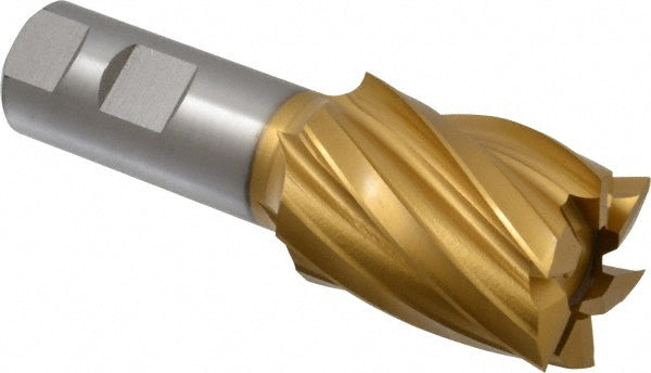 1-1/2" 6-Flute High Speed Steel Square End Mill, TiN - Hertel E8032902