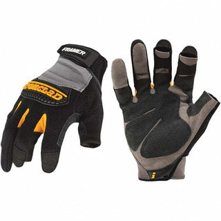 Medium Black; Gray Leather General Purpose Gloves - ironCLAD FUG-03-M