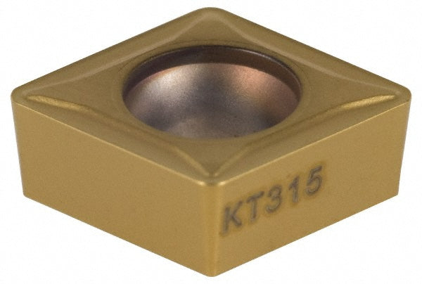 C - Diamond (Rhombic) 80-Deg 3/8" IC Cermet Insert, Grade KT315, TiN - Kennametal 1198189
