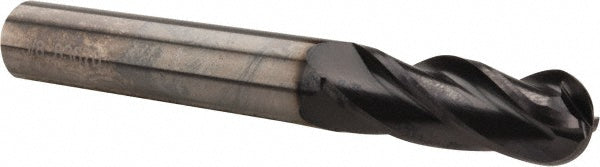 3/8in" 4-Flute Solid Carbide Ball End Mill, TiAlN - OSG 464-3750-BN11