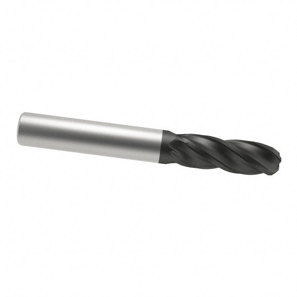 3/8in" 4-Flute Solid Carbide Ball End Mill, AlTiN - ProMax 157-02414