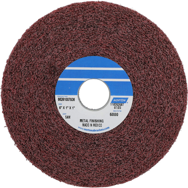 6 x 1" Aluminum Oxide Deburring Wheels Disc - Norton 66261007936
