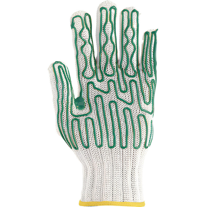 Large White; Green Fiber; Stainless Steel Cut-Resistant Gloves - Whizard 133800-MS