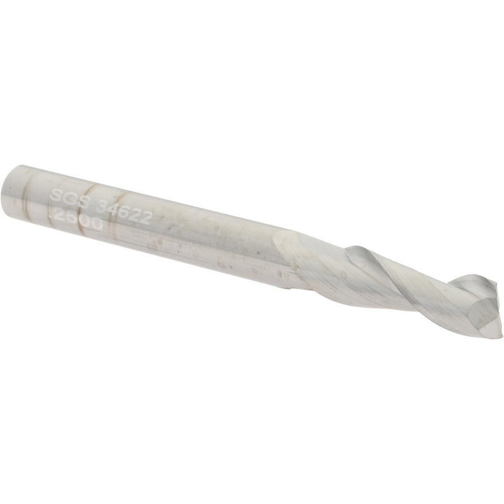 1/4" 2-Flute Solid Carbide Square End Mill - SGS 34622