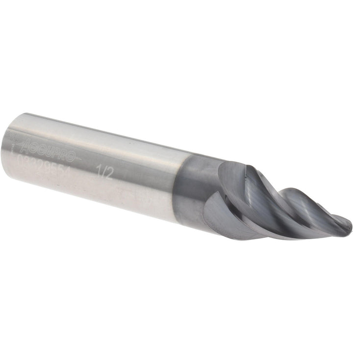 4-Flute Solid Carbide Taper Form End Mill, AlTiN - Accupro 14915618