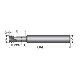 Helical Flute Thread Mills - Scientific Cutting Tools TMLR470-11ELA