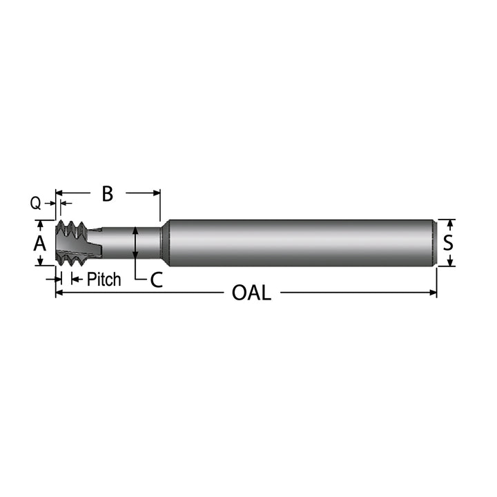 Helical Flute Thread Mills - Scientific Cutting Tools TMLR470-11ELA