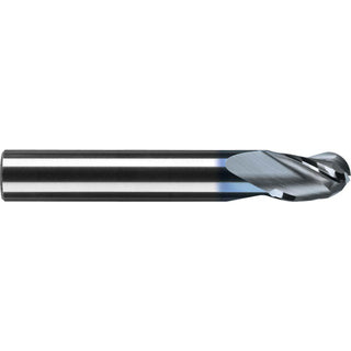 1/8in" 3-Flute Solid Carbide Ball End Mill, TiCN - RobbJack B-300-04-C