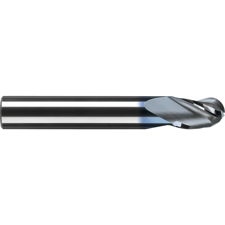 3/8in" 3-Flute Solid Carbide Ball End Mill, AlTiN - RobbJack B-300-12-A