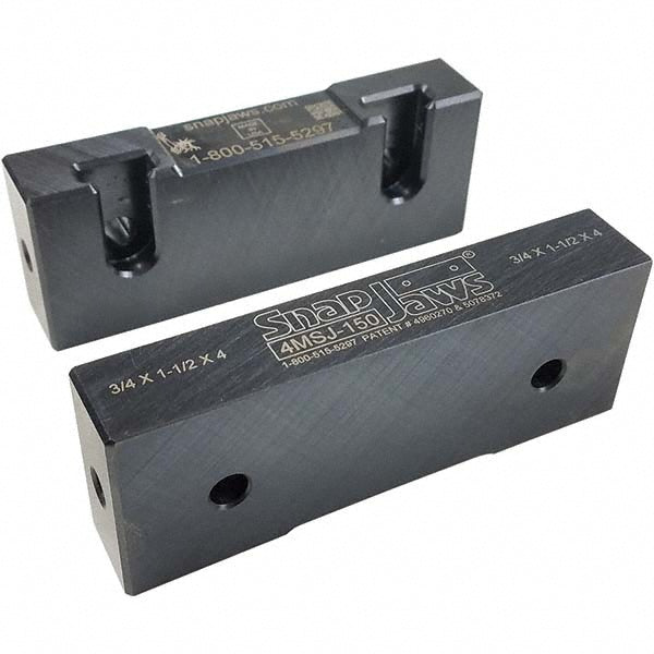 4.0000" Jaw Steel Vise Jaws - Snap Jaws 4MSJ-150