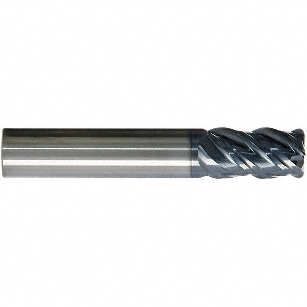 1/2in" 4-Flute Solid Carbide Corner Radius End Mill, AlTiN - SGS 36617
