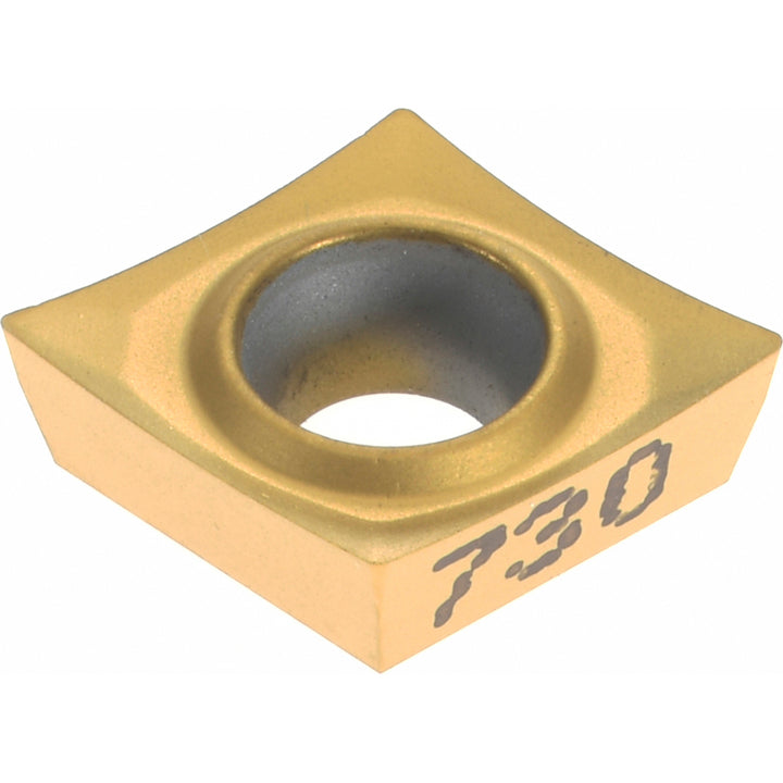 C - Diamond (Rhombic) 80-Deg 1/4" IC Carbide Insert, Grade KC730, TiN - Kennametal 1522903