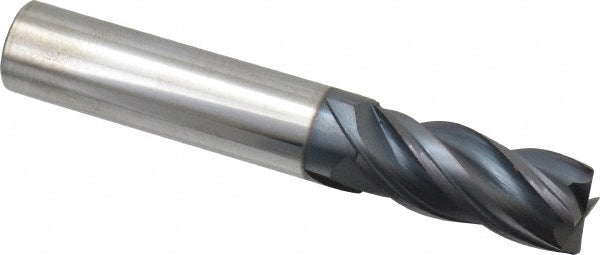 7/16" 4-Flute Solid Carbide Corner Radius & Corner Chamfer End Mill, AlTiN - Accupro 95168733