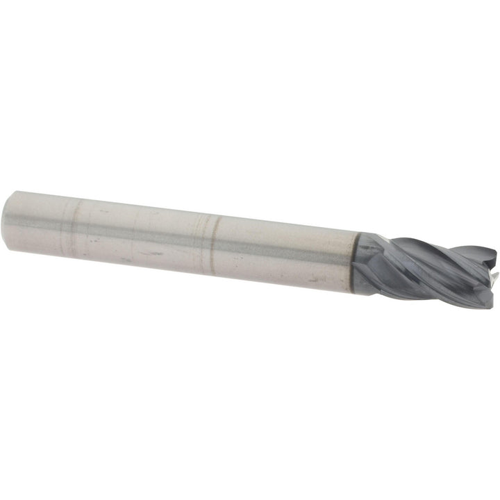 1/4" 4-Flute Solid Carbide Corner Radius & Corner Chamfer End Mill, AlTiN - Accupro 95168472