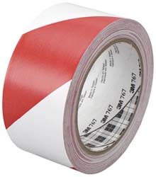 Red; White Safety Tape - 3M 7000148378