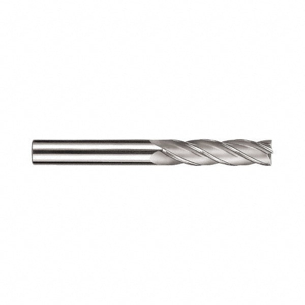 1/2" 4-Flute Solid Carbide Square End Mill, TiN - SGS 31733