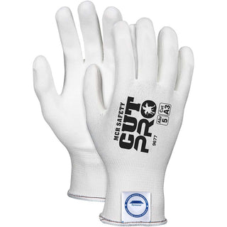 X-Large White Dyneema Cut-Resistant Gloves - MCR Safety 9677XL