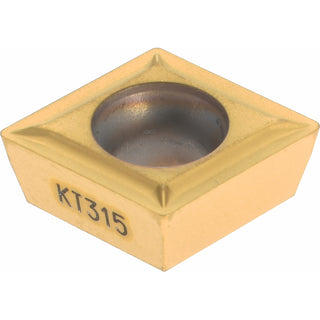 C - Diamond (Rhombic) 80-Deg 3/8" IC Cermet Insert, Grade KT315, TiN - Kennametal 1870329