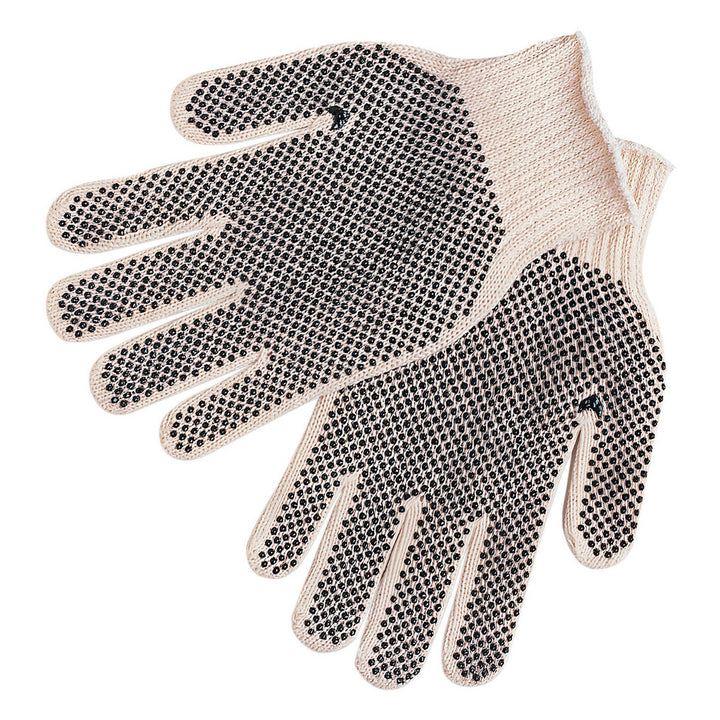 Large Black; White General Purpose Gloves - MCR Safety 9660LM