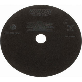 10 x 1/16" 90-Grit Aluminum Oxide Grinding & Cutoff Wheel - Norton 66253149449