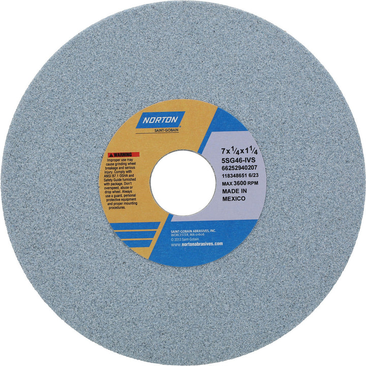 7 x 1/4" 46-Grit Ceramic Grinding & Cutoff Wheel - Norton 66252940207