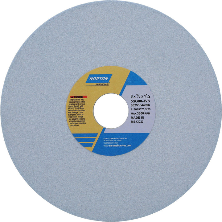 8 x 1/2" 80-Grit Ceramic Grinding & Cutoff Wheel - Norton 66253044096