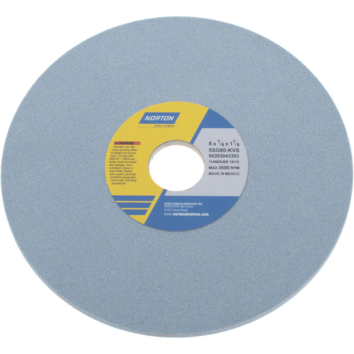 8 x 1/4" 80-Grit Ceramic Grinding & Cutoff Wheel - Norton 66253043353
