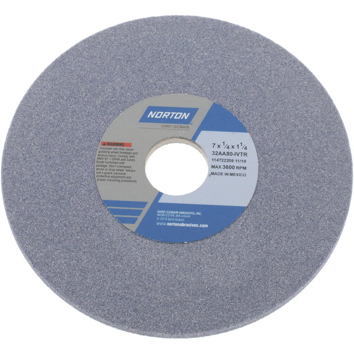 7 x 1/4" 80-Grit Aluminum Oxide Grinding & Cutoff Wheel - Norton 66252938875