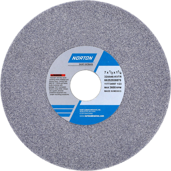 7 x 1/2" 46-Grit Aluminum Oxide Grinding & Cutoff Wheel - Norton 66252938879