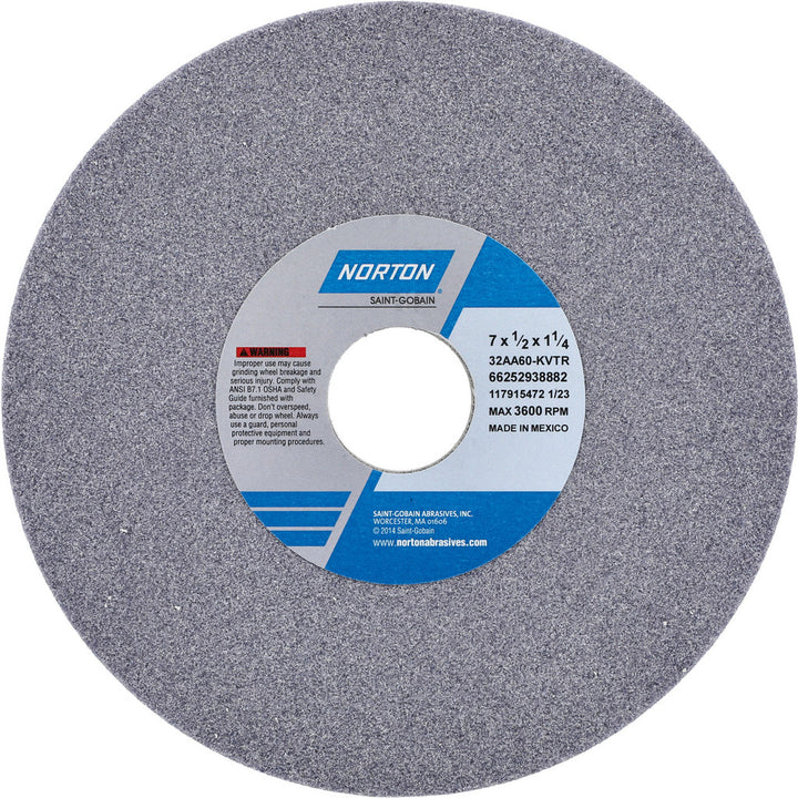 7 x 1/2" 60-Grit Aluminum Oxide Grinding & Cutoff Wheel - Norton 66252938882