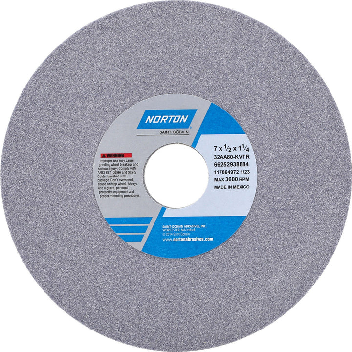 7 x 1/2" 80-Grit Aluminum Oxide Grinding & Cutoff Wheel - Norton 66252938884