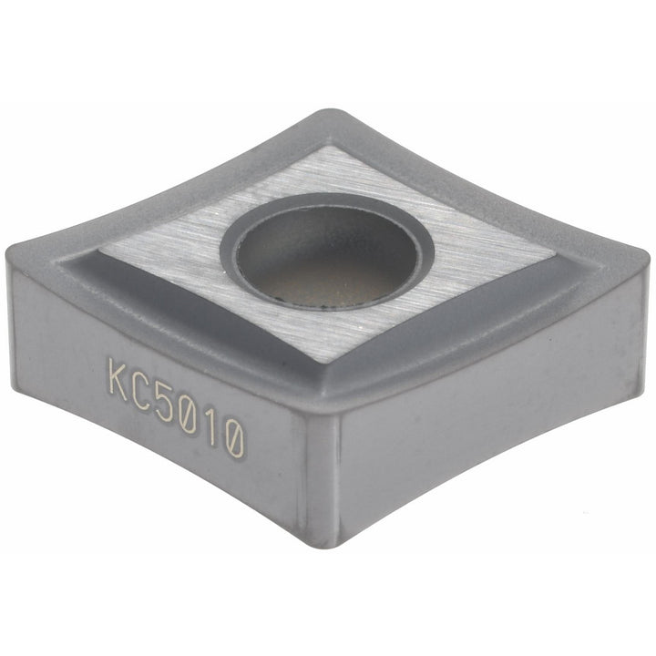 C - Diamond (Rhombic) 80-Deg 1/2" IC Carbide Insert, Grade KC5010, TiAlN - Kennametal 1867620