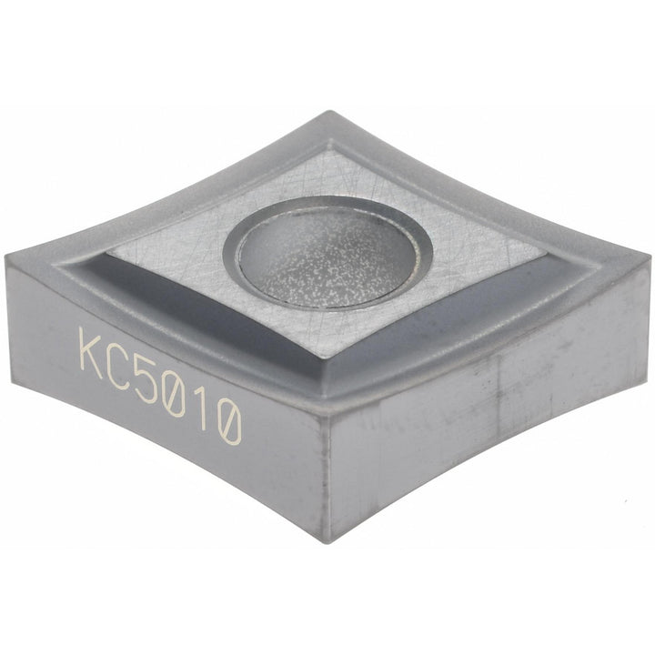 C - Diamond (Rhombic) 80-Deg 1/2" IC Carbide Insert, Grade KC5010, TiAlN - Kennametal 1868420