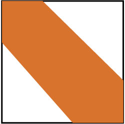 Orange; White Safety Tape - AccuformNMC T20936