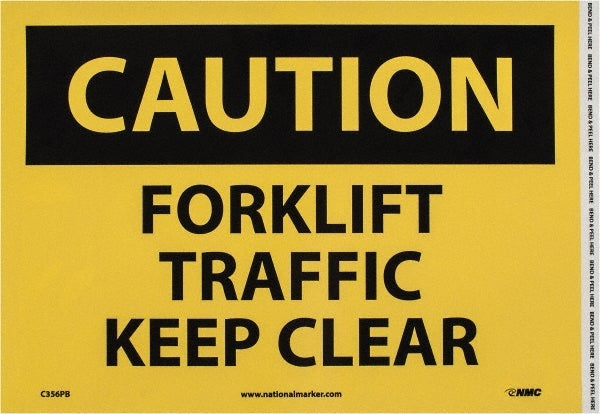 FORKLIFT TRAFFIC KEEP CLEAR Sign - AccuformNMC C356PB