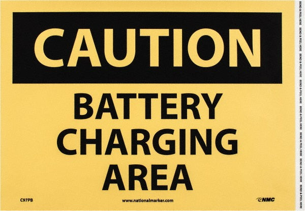 BATTERY CHARGING AREA Sign - AccuformNMC C97PB