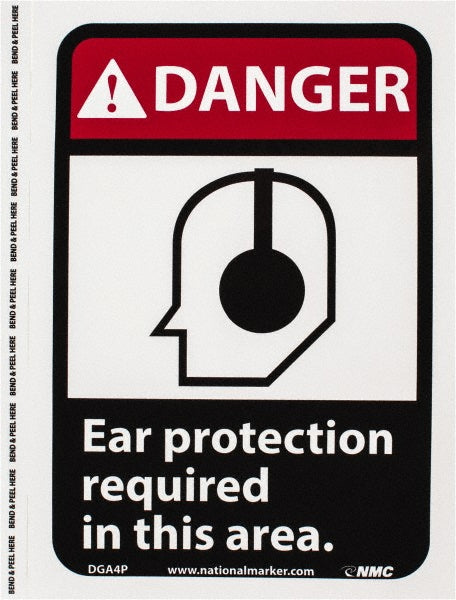 EAR PROTECTION REQUIRED IN THIS AREA Sign - AccuformNMC DGA4P