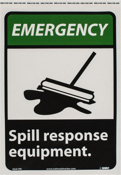 SPILL RESPONSE EQUIPMENT Sign - AccuformNMC EGA1PB