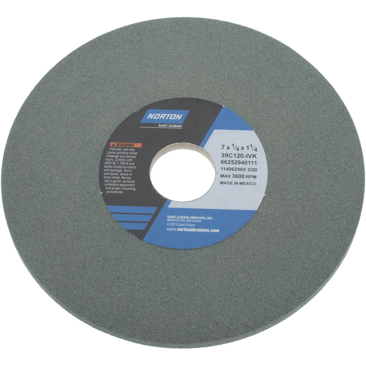 7 x 1/4" 120-Grit Silicon Carbide Grinding & Cutoff Wheel - Norton 66252940111
