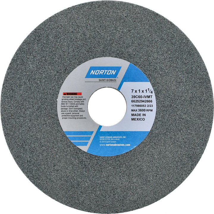 7 x 1" 60-Grit Silicon Carbide Grinding & Cutoff Wheel - Norton 66252942666
