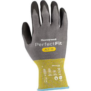 Medium Gray; Black Carbon; Elastane; HPPE; Nylon; Polyurethane Cut, Puncture & Abrasion-Resistant Gloves - Honeywell NPF22-0118N-8