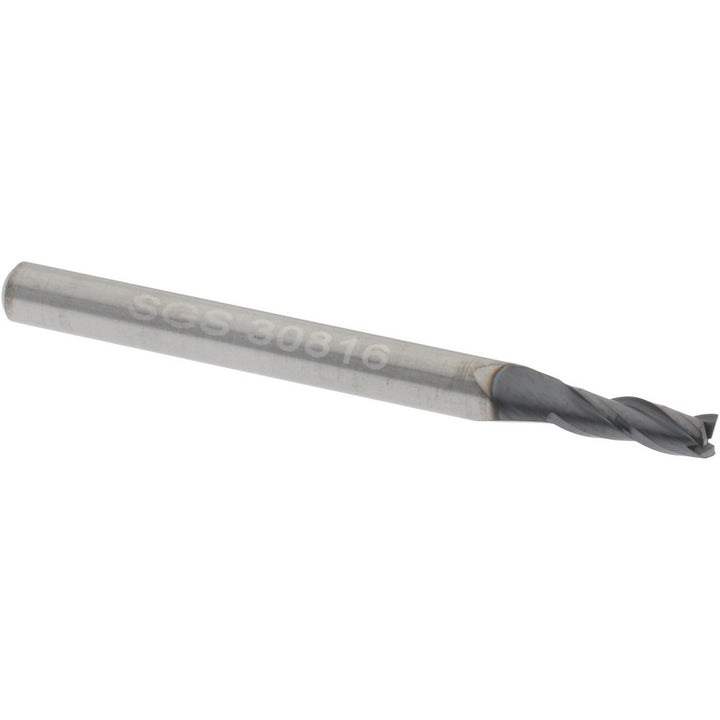 3/32" 3-Flute Solid Carbide Square End Mill, AlTiN - SGS 30816