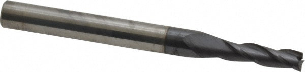 9/64" 3-Flute Solid Carbide Square End Mill, AlTiN - SGS 30819